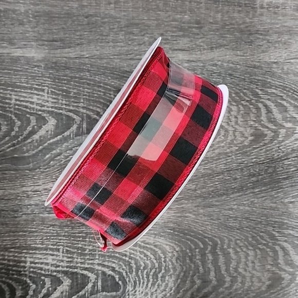Celebrate It 'buffalo check' jumbo wired Ribbon - Picture 2 of 4